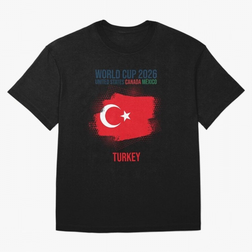 TURKEY WORLD CUP 2026 Oversized T-Shirt Make Memories around the FIFA World Cup 2026 Group Stage Journey through Messi, Neymar and Mbappe Highlights, Brazil Pride, Fan Favorite Moments, National Team Passion, Big Match Drama and Soccer History;
