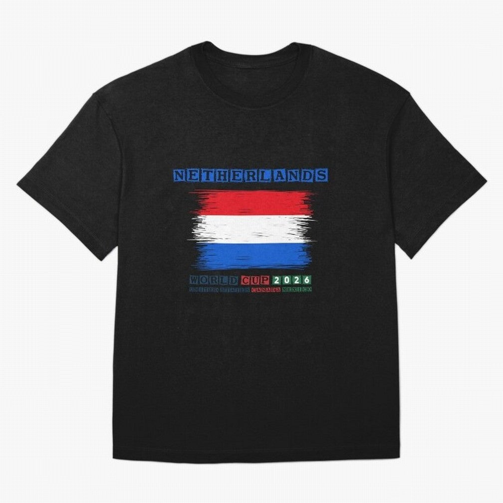 NETHERLANDS WORLD CUP 2026 Oversized T-Shirt Join the FIFA World Cup 2026 Group Stage Journey through Mbappe and Neymar Highlights, Spain Pride, Football History, Final Match Energy, Crowd Noise and Once in a Lifetime Moments; Made for Collectors