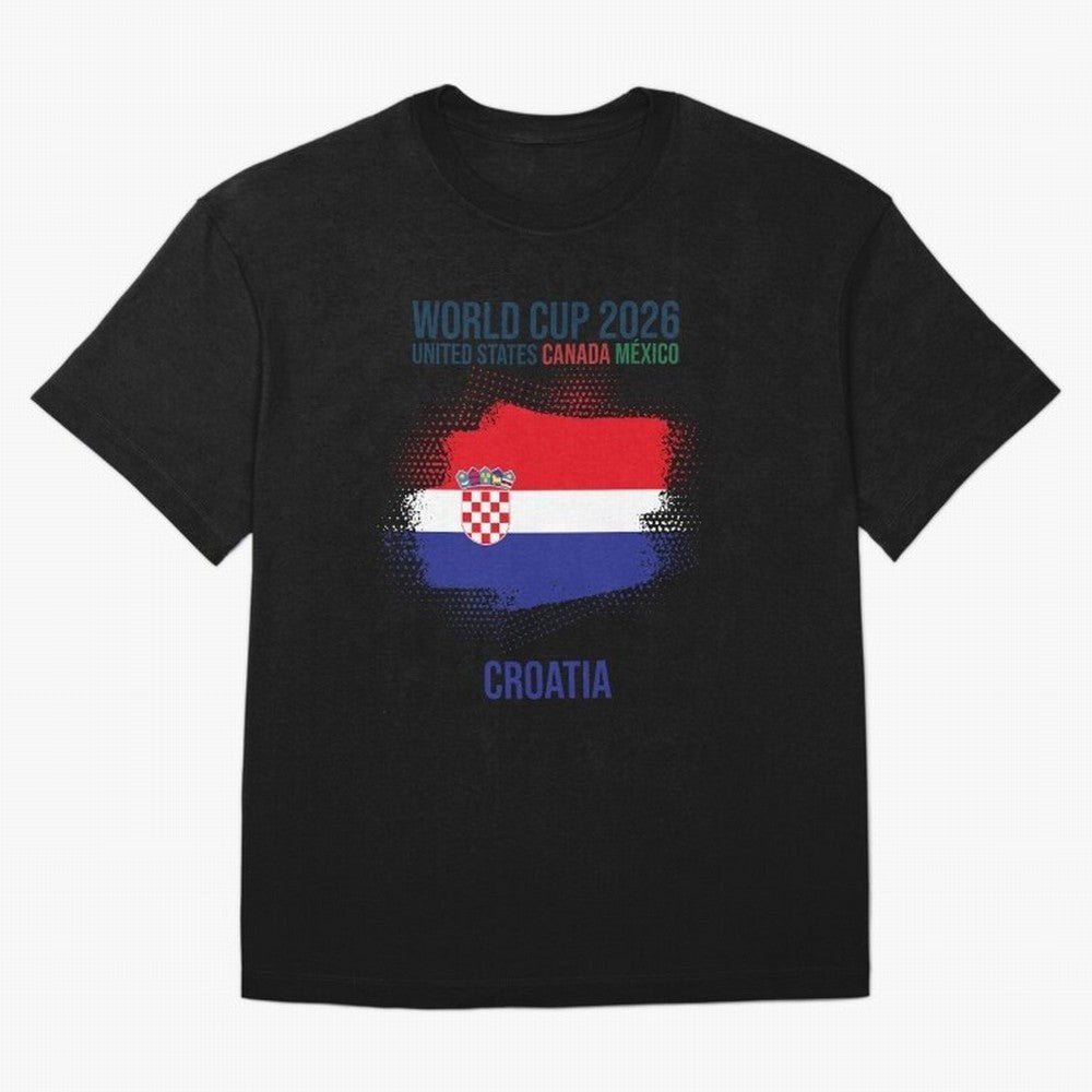 CROATIA WORLD CUP 2026 Oversized T-Shirt Bring Stadium Energy to FIFA World Cup 2026 USA Canada Mexico Celebrating Messi, Neymar and Mbappe, England and Germany Energy, Football Festival Excitement, Trophy Ambitions, Country Rivalries and Star