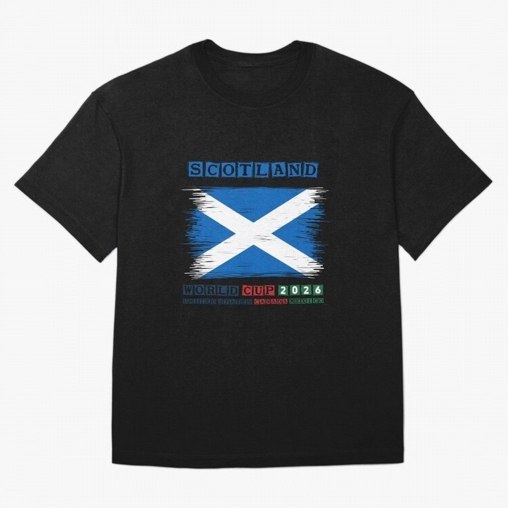 SCOTLAND WORLD CUP 2026 Oversized T-Shirt Celebrate the Magic of the FIFA World Cup 2026 USA Canada Mexico Journey through Mbappe and Neymar Highlights, France and Portugal Pride, Football Passion, Legendary Performances, Festival Vibes and