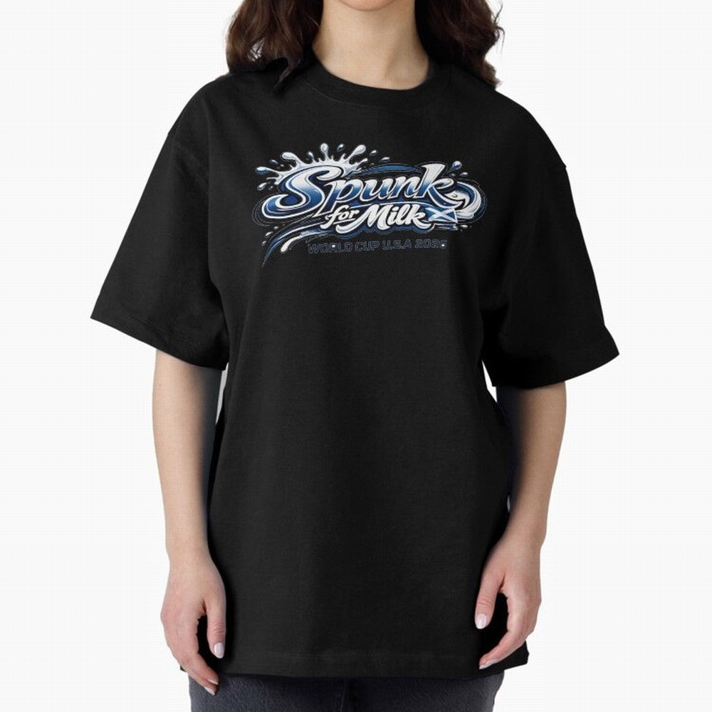Spunk for Milk Oversized T-Shirt Feel the Heartbeat of Global Football Passion for FIFA World Cup 2026 USA Canada Mexico, Driven by Neymar, Haaland and Cristiano Ronaldo, Argentina and Brazil, Match Day Excitement, Supporter Culture, Golden Goals