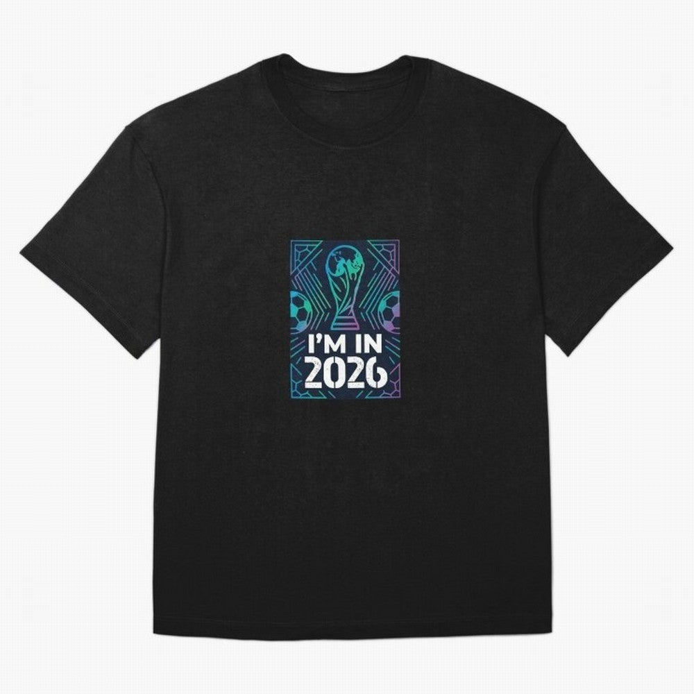 World Cup 2026 Oversized T-Shirt Show Up for the Glory of Match Day Hype around FIFA World Cup 2026 Group Stage, Haaland and Mbappe, Brazil, Championship Spirit, Famous Goals, Roaring Crowds and International Football Unity; Ideal for Fans Who