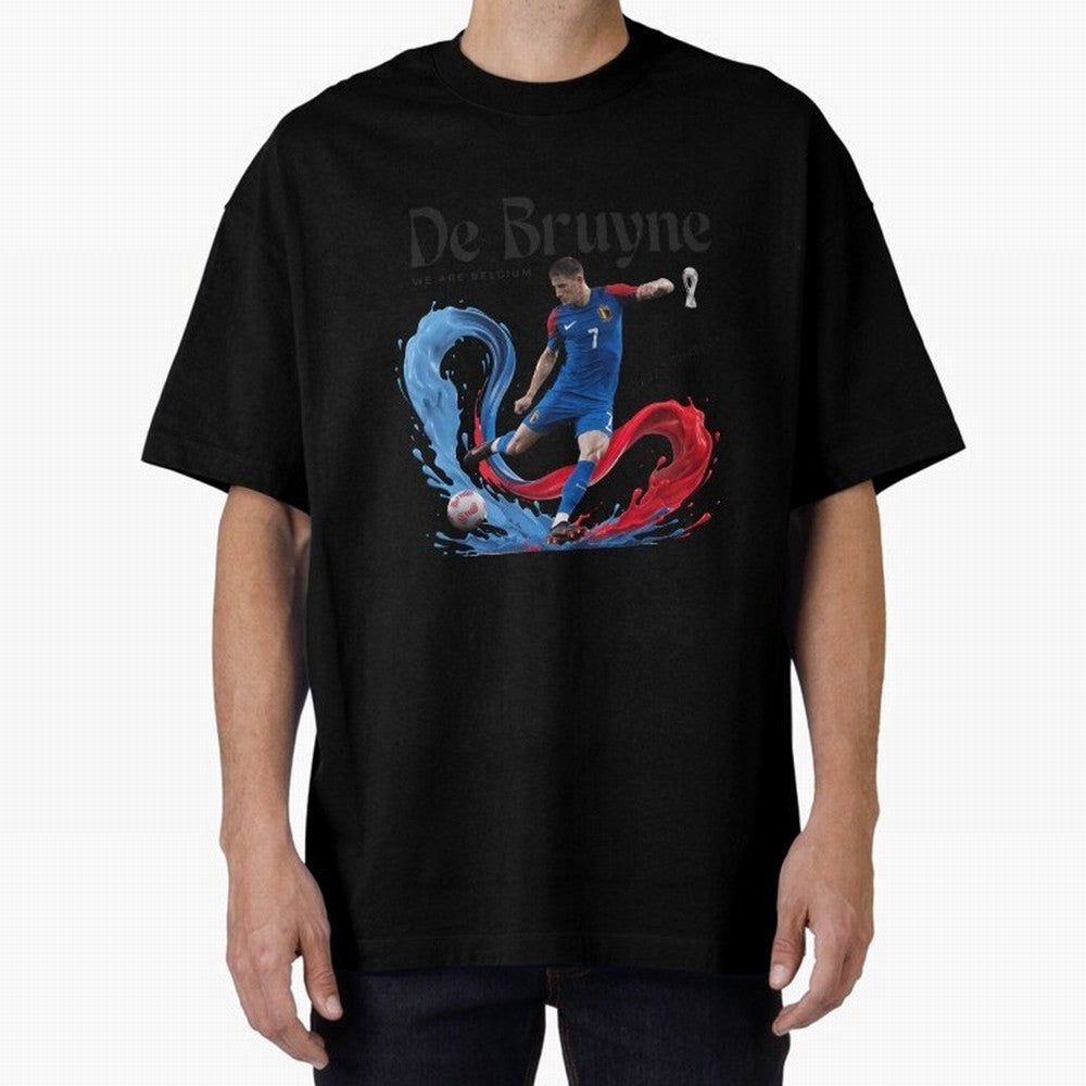 De Bruyne - We are Belgium Oversized T-Shirt Celebrate Unforgettable Nights in FIFA World Cup 2026 Spirit, Inspired by Argentina, France and Brazil, Cristiano Ronaldo, Stadium Memories, Football Loyalty, International Chants and Championship