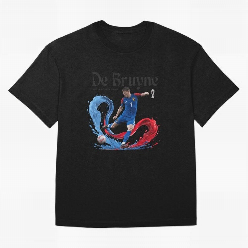 De Bruyne - We are Belgium Oversized T-Shirt Celebrate Unforgettable Nights in FIFA World Cup 2026 Spirit, Inspired by Argentina, France and Brazil, Cristiano Ronaldo, Stadium Memories, Football Loyalty, International Chants and Championship