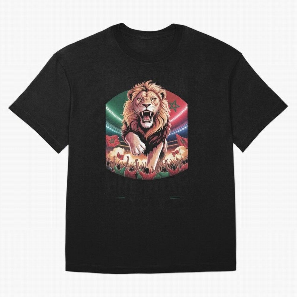 Morocco Football - One Nation, One Roar Oversized T-Shirt Carry National Pride through FIFA World Cup 2026 Spirit, Inspired by England, Messi, Sports Nostalgia, International Competition, Famous Players and Unforgettable Victories; Perfect for