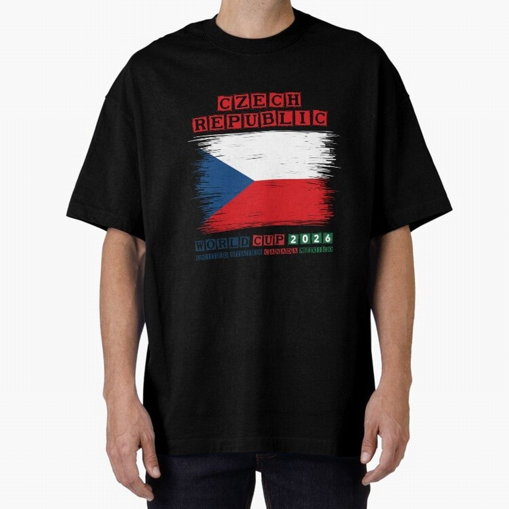 Czech Republic WORLD CUP 2026 Oversized T-Shirt Carry the Colors and Pride of Global Football Passion for FIFA World Cup 2026, with Messi, Spain and Netherlands, Tournament Hype, Historic Matchups, Family Viewing Parties and Global Sports Pride;