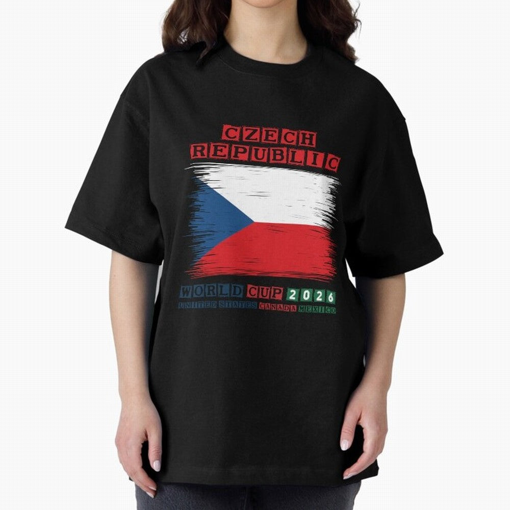 Czech Republic WORLD CUP 2026 Oversized T-Shirt Carry the Colors and Pride of Global Football Passion for FIFA World Cup 2026, with Messi, Spain and Netherlands, Tournament Hype, Historic Matchups, Family Viewing Parties and Global Sports Pride;