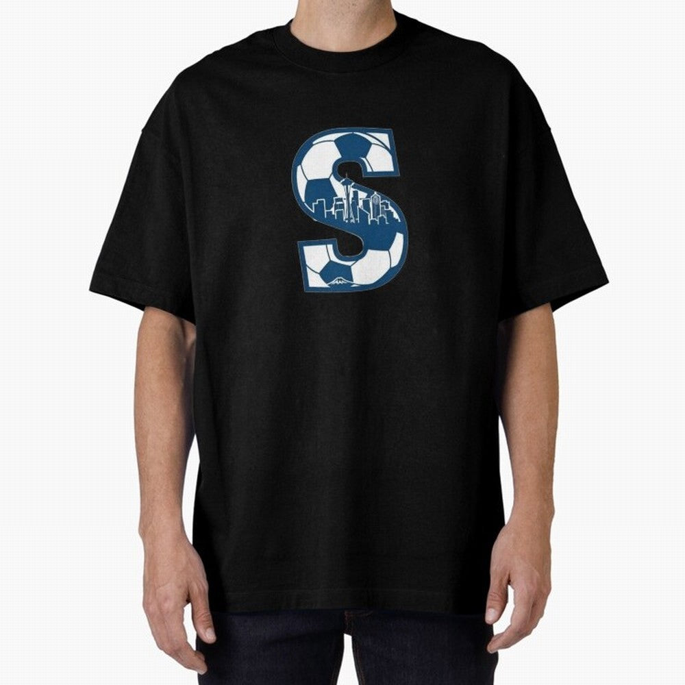 Seattle Soccer 2026 Oversized T-Shirt Make Your Look Match FIFA World Cup 2026 USA Canada Mexico for Fans of Mbappe and Neymar and Portugal, Spain and Germany, Bringing Football Passion, Legendary Performances, Festival Vibes and Supporter
