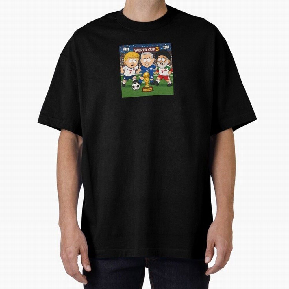 WORLD CUP 3 Oversized T-Shirt Fuel the Hype around the FIFA World Cup 2026 Group Stage Journey through Cristiano Ronaldo Highlights, Spain Pride, Retro Football Energy, Iconic Rivalries, Trophy Chase Drama and Stadium Atmosphere; Great for Watch