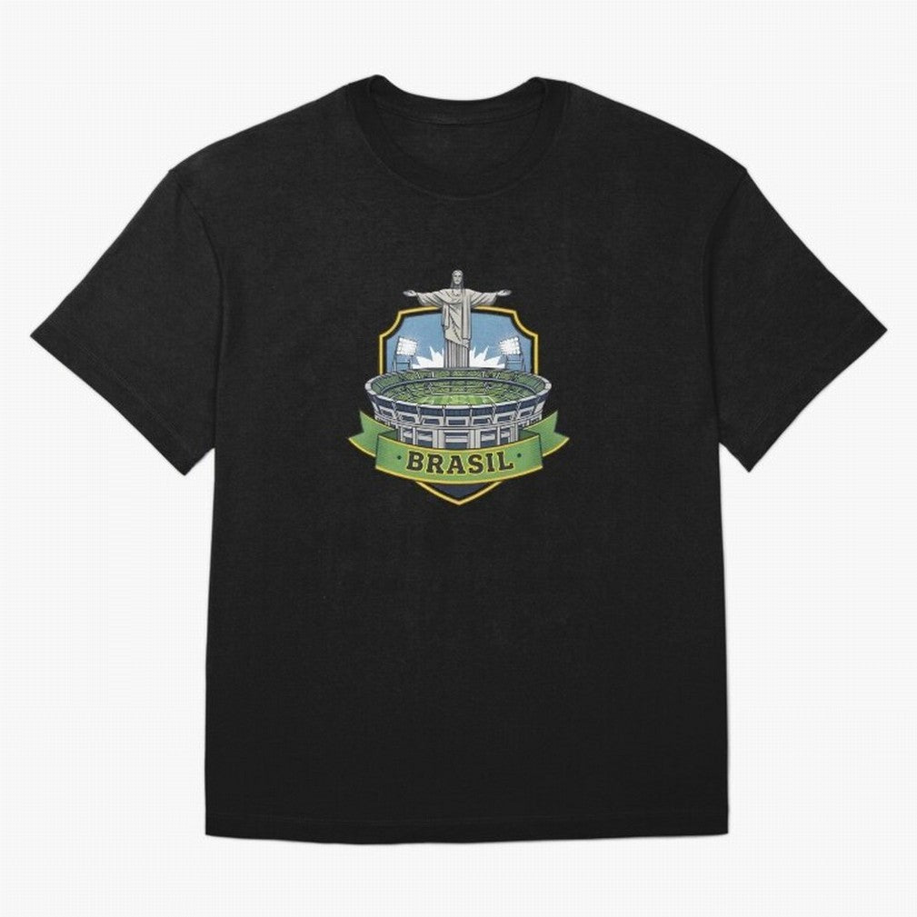 Brazil - World Cup 2026 Oversized T-Shirt Stand with FIFA World Cup 2026 USA Canada Mexico for Fans of CR7 and Argentina, France and Brazil, Bringing Match Day Excitement, Supporter Culture, Golden Goals and Global Football Passion; Built for