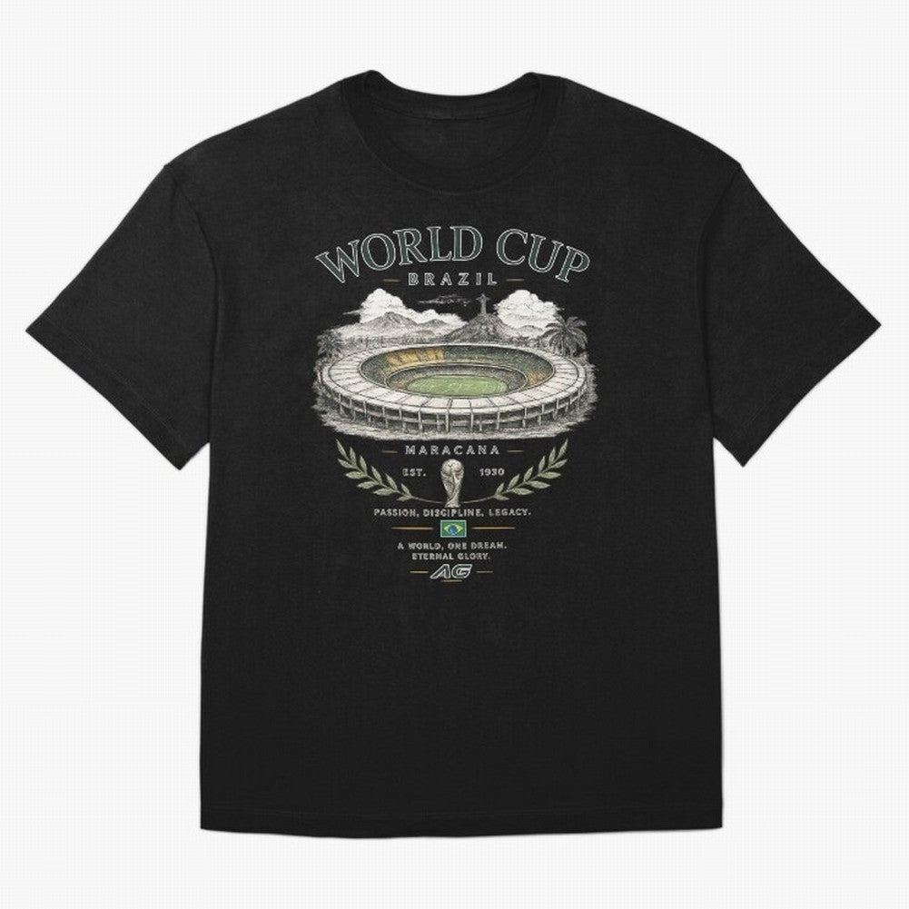 Brazil World Cup Maracana Streetwear Oversized T-Shirt Show Your Love for Global Football Passion for FIFA World Cup 2026 Group Stage, Made for Cristiano Ronaldo, France and Portugal, Soccer Culture, Superstar Moments, National Team Dreams and