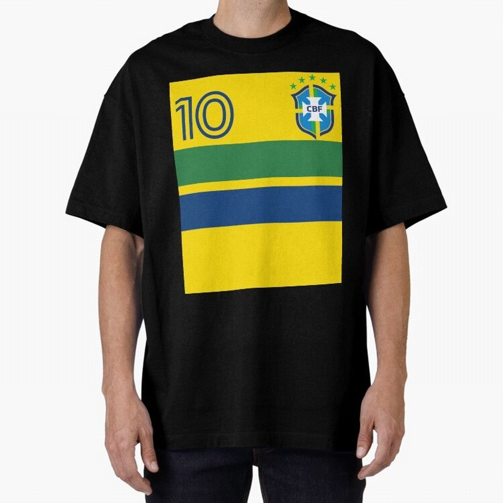 Brazil | 2026 World Cup Fan Apparel Oversized T-Shirt Elevate Match Day Hype around FIFA World Cup 2026 Group Stage, CR7 and Messi, Argentina, France and Brazil, Sports Nostalgia, International Competition, Famous Players and Unforgettable