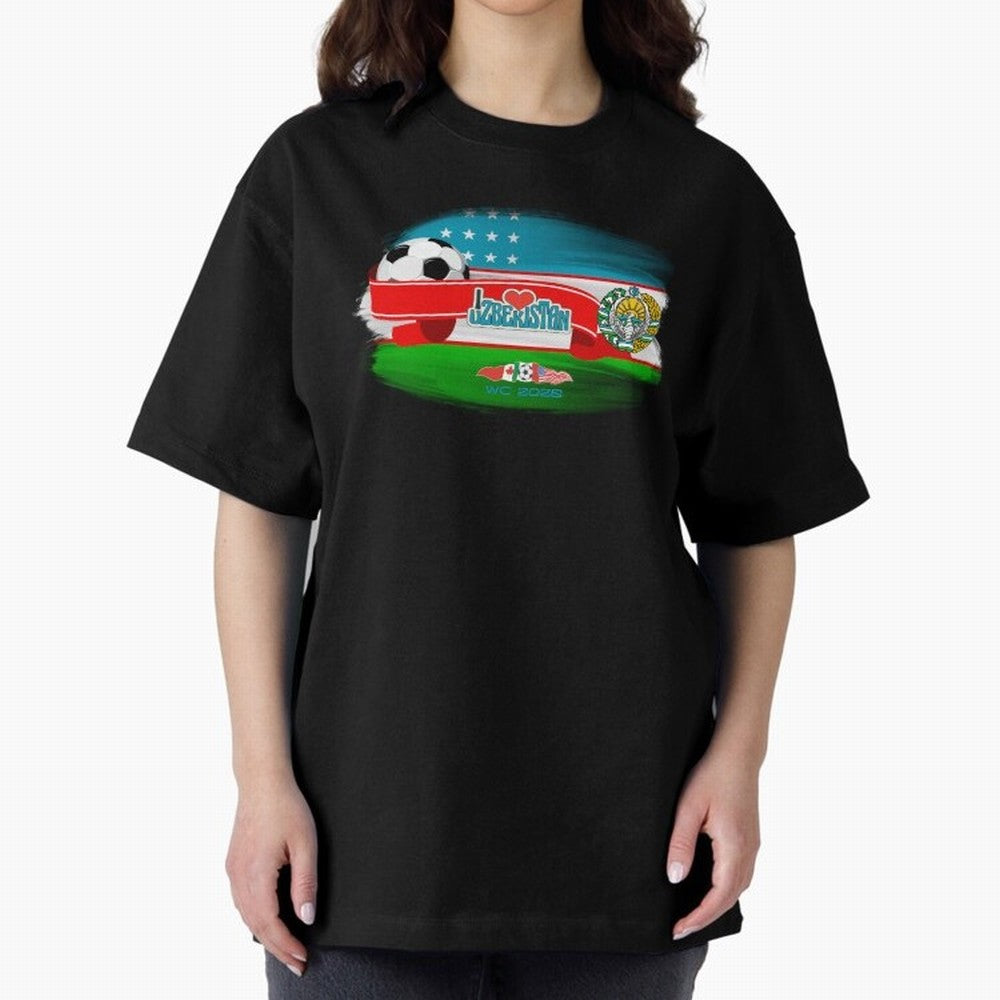 UzbekistanWC 2026 Oversized T-Shirt Follow Every Goal of the FIFA World Cup 2026 Group Stage Journey through Messi, CR7 and Mbappe Highlights, Argentina Pride, Game Day Rituals, Football Legends, Country Pride and the Road to the Final; Ideal for