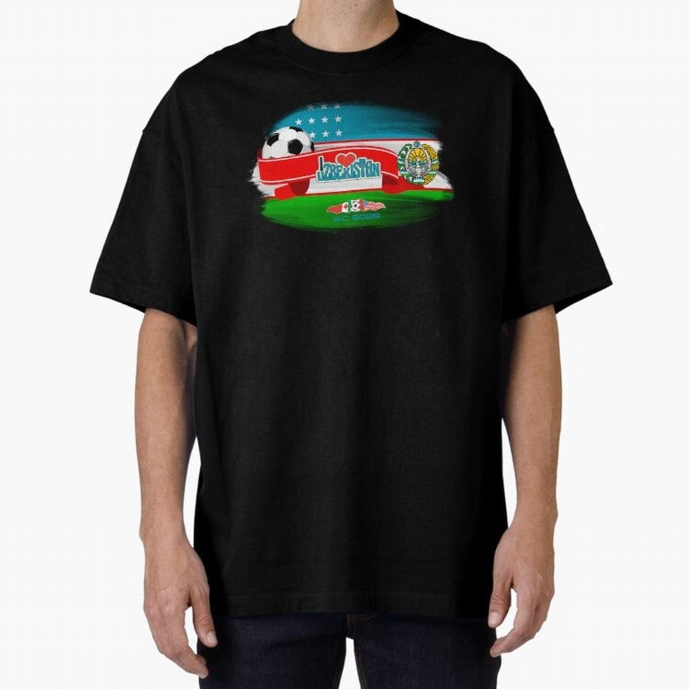 UzbekistanWC 2026 Oversized T-Shirt Follow Every Goal of the FIFA World Cup 2026 Group Stage Journey through Messi, CR7 and Mbappe Highlights, Argentina Pride, Game Day Rituals, Football Legends, Country Pride and the Road to the Final; Ideal for