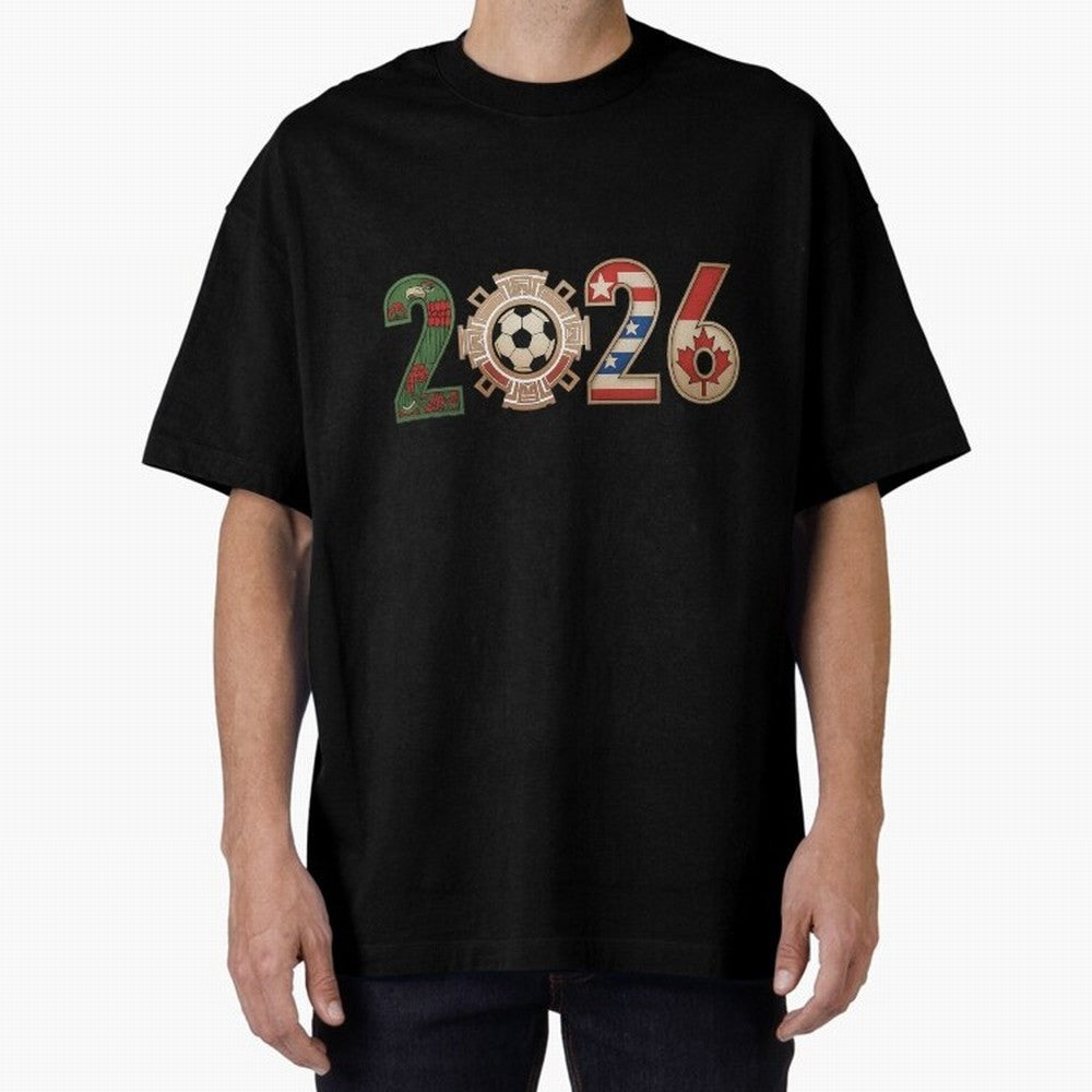 2026 Oversized T-Shirt Support Iconic Players in the FIFA World Cup 2026 Journey through Messi, CR7 and Mbappe Highlights, England, France and Netherlands Pride, Football Festival Excitement, Trophy Ambitions, Country Rivalries and Star Player
