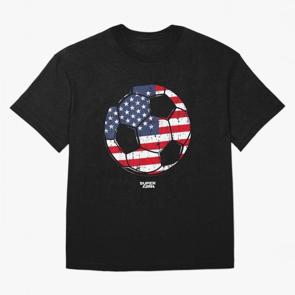 2026 USA Soccer Fan World Cup Oversized T-Shirt Step into Global Football Passion for FIFA World Cup 2026 USA Canada Mexico, Highlighting Cristiano Ronaldo, Haaland and CR7, Argentina, France and Brazil, Football History, Final Match Energy, Crowd