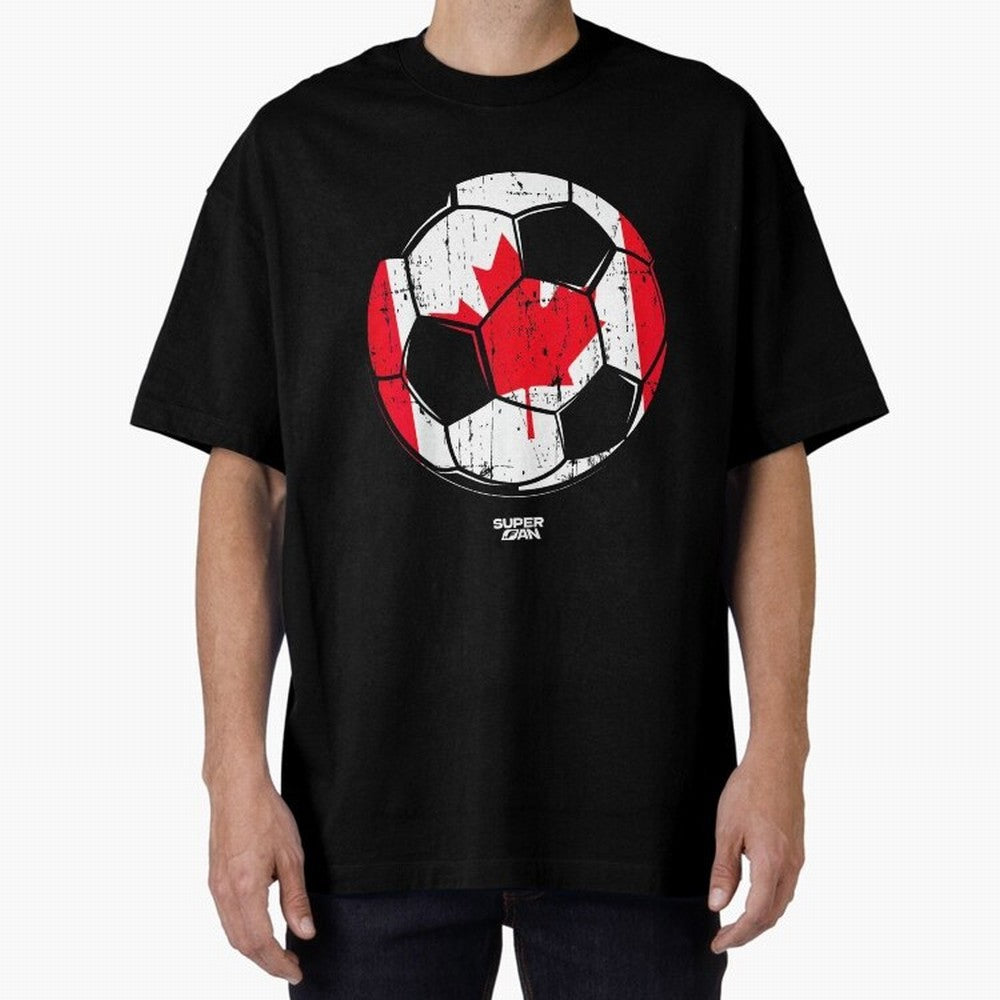 2026 Canada Soccer Fan World Cup Oversized T-Shirt Cheer for FIFA World Cup 2026 Group Stage Highlighting Messi, CR7 and Mbappe, Argentina Energy, Supporter Pride, Iconic Celebrations, Legendary Names and Global Match Day Energy; Made for