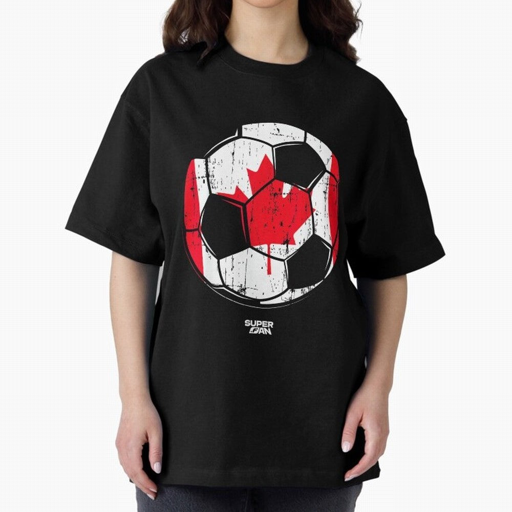 2026 Canada Soccer Fan World Cup Oversized T-Shirt Cheer for FIFA World Cup 2026 Group Stage Highlighting Messi, CR7 and Mbappe, Argentina Energy, Supporter Pride, Iconic Celebrations, Legendary Names and Global Match Day Energy; Made for