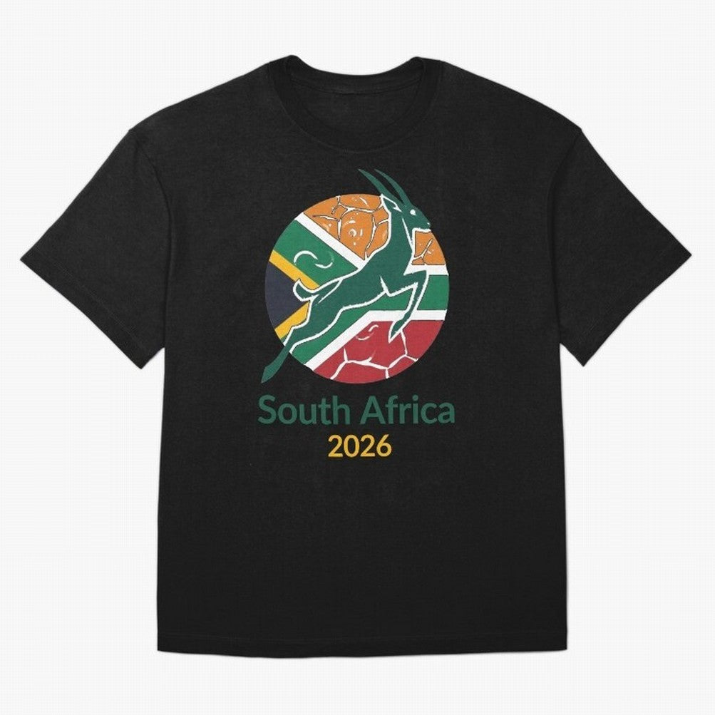 South Africa 2026 Oversized T-Shirt Make Your Look Match Match Day Hype around FIFA World Cup 2026 USA Canada Mexico, Neymar, England, Football Festival Excitement, Trophy Ambitions, Country Rivalries and Star Player Buzz; Made for Collectors Who