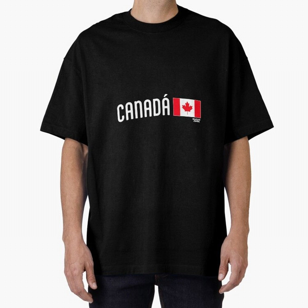 2026 Canada Soccer Fan World Cup Oversized T-Shirt Celebrate the Stars of FIFA World Cup 2026 USA Canada Mexico Spirit, with Argentina and Brazil, Messi, CR7 and Mbappe, Sports Nostalgia, International Competition, Famous Players and Unforgettable