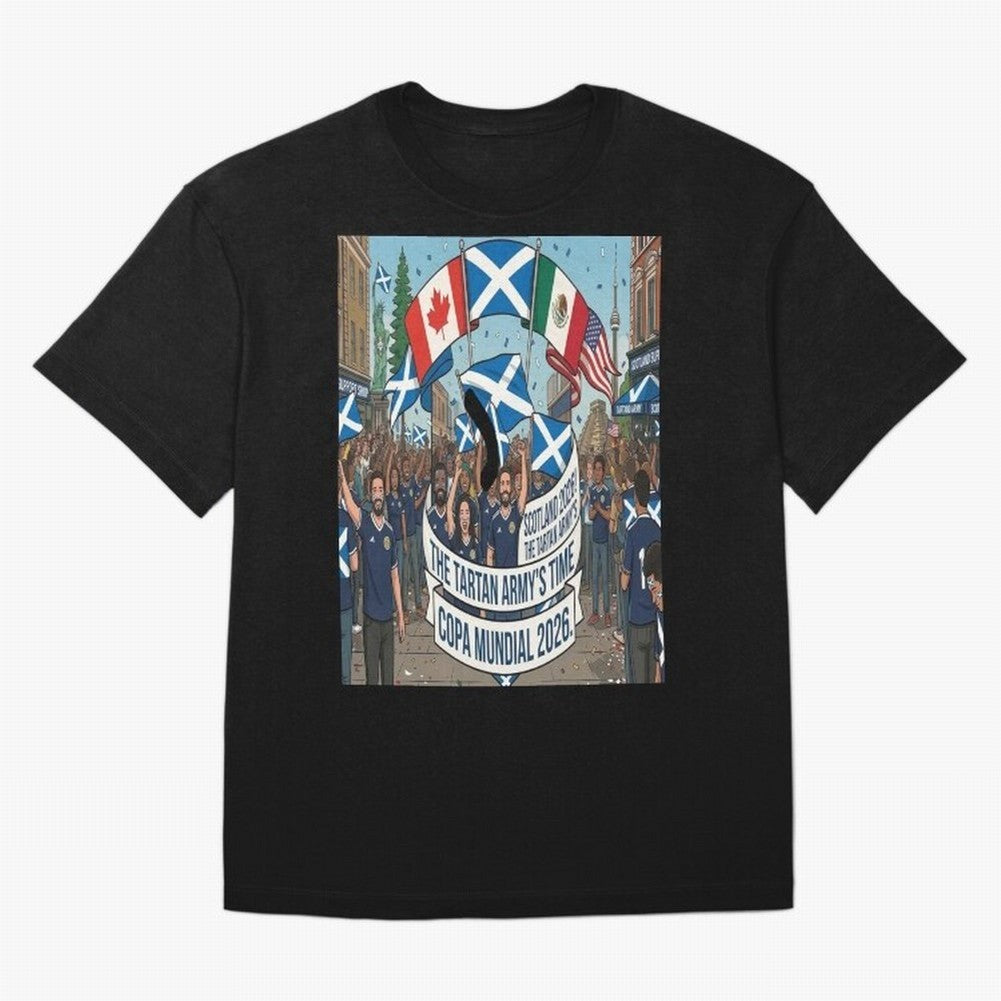 Scotland World Cup 2026 Oversized T-Shirt Bring a Vintage Feel to Match Day Hype around FIFA World Cup 2026 Group Stage, Messi and Cristiano Ronaldo, Netherlands, Football Festival Excitement, Trophy Ambitions, Country Rivalries and Star Player