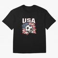 2026 Cup Flag Soccer Pride Fun Family USA Oversized T-Shirt Capture FIFA World Cup 2026 Group Stage Connected to Neymar, Argentina, France and Brazil Energy, Worldwide Fan Energy, Dramatic Goals, Stadium Lights and Championship Celebrations; Ideal