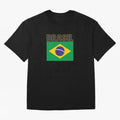 Brasil Flag Oversized T-Shirt Spotlight the FIFA World Cup 2026 Journey through Messi, CR7 and Mbappe Highlights, England, France and Netherlands Pride, Football Passion, Legendary Performances, Festival Vibes and Supporter Community; Great for