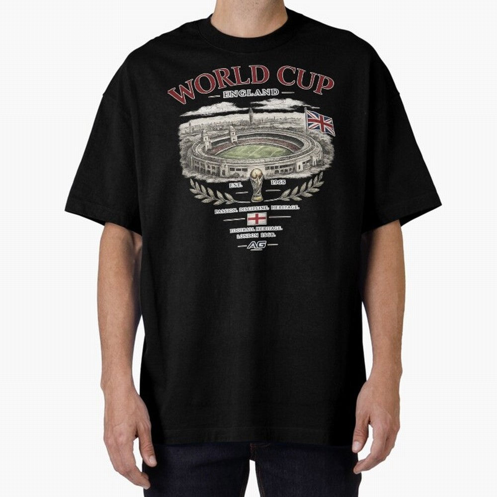 England World Cup Wembley Streetwear Oversized T-Shirt Join the Global Buzz around the FIFA World Cup 2026 USA Canada Mexico Journey through CR7 and Messi Highlights, Brazil Pride, Football Passion, Legendary Performances, Festival Vibes and