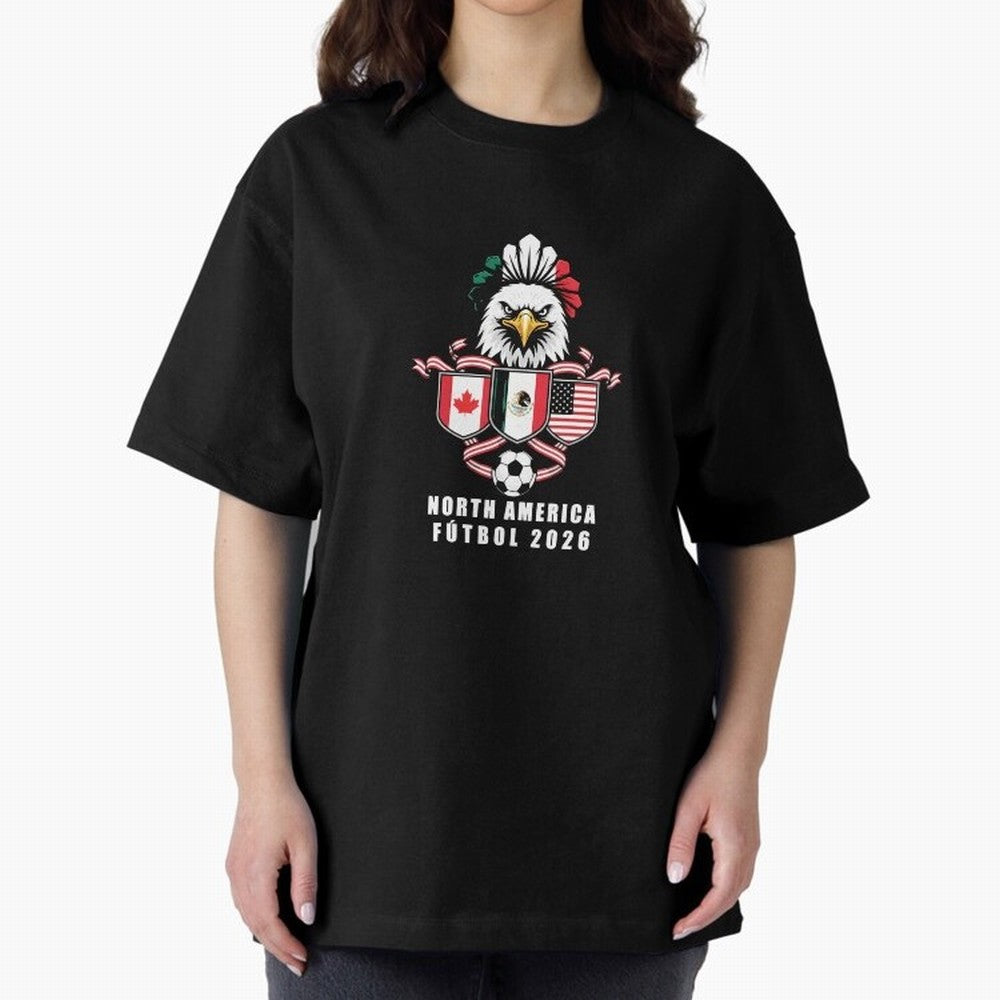 North America Football Spirit 2026 T-Shirt_82768088 Oversized T-Shirt Represent Match Day Hype around FIFA World Cup 2026 USA Canada Mexico, Haaland and Mbappe, Netherlands, Classic Soccer Heritage, Championship Pressure, Fan Loyalty and