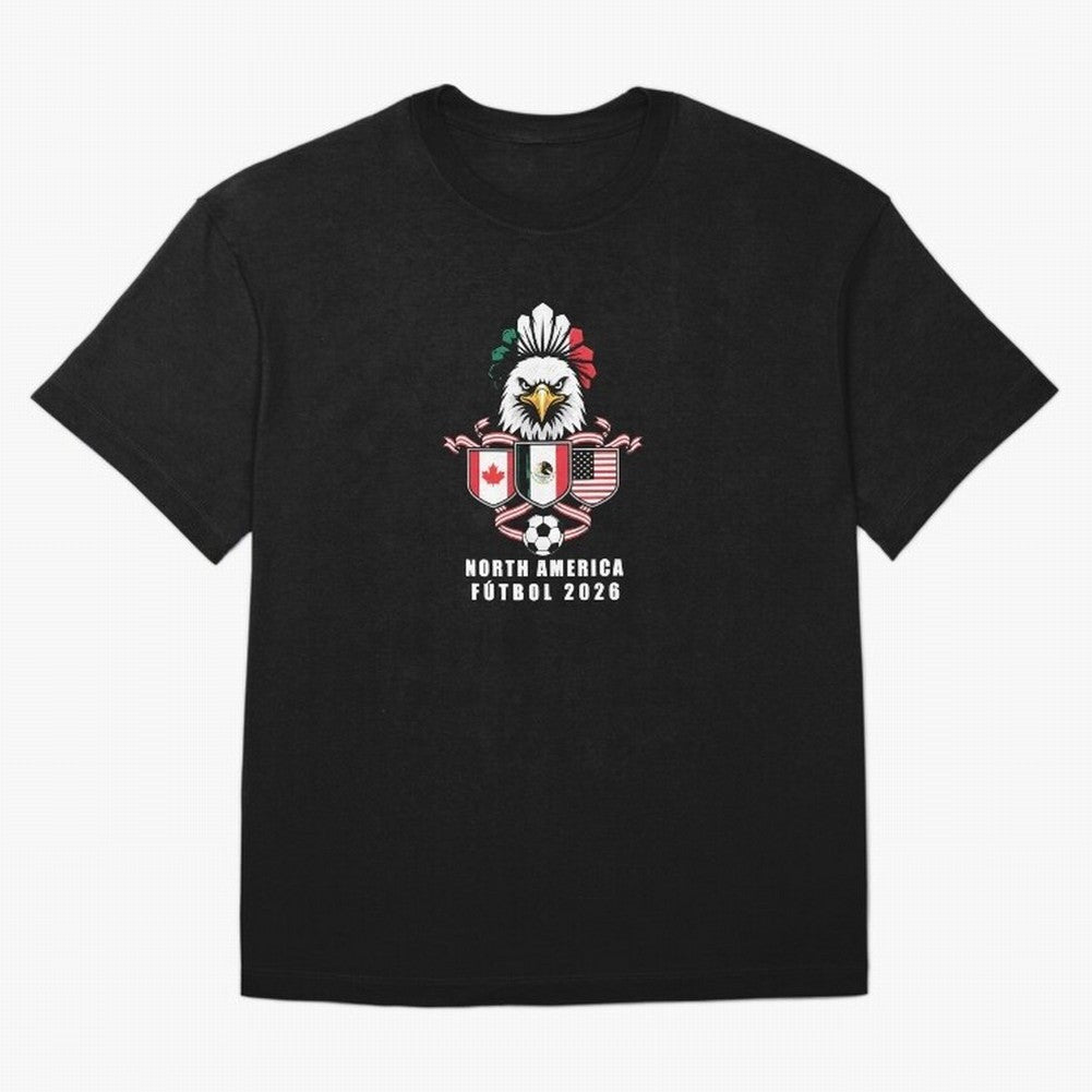 North America Football Spirit 2026 T-Shirt_82768088 Oversized T-Shirt Embrace Global Football Passion for FIFA World Cup 2026 Group Stage, Connected to Mbappe, Argentina and Brazil, Football Passion, Legendary Performances, Festival Vibes and