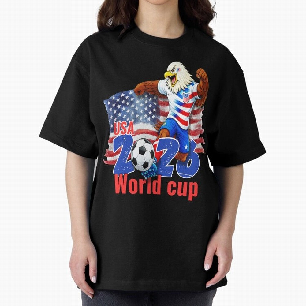 USA 2026 WORLD CUP Oversized T-Shirt Remember Iconic Moments from the FIFA World Cup 2026 Journey through Haaland Highlights, Brazil Pride, Game Day Rituals, Football Legends, Country Pride and the Road to the Final; Ideal for Fans Who Follow