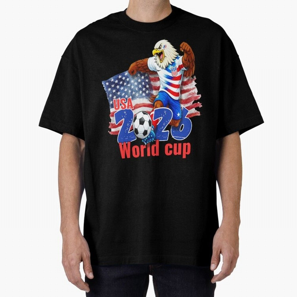USA 2026 WORLD CUP Oversized T-Shirt Remember Iconic Moments from the FIFA World Cup 2026 Journey through Haaland Highlights, Brazil Pride, Game Day Rituals, Football Legends, Country Pride and the Road to the Final; Ideal for Fans Who Follow