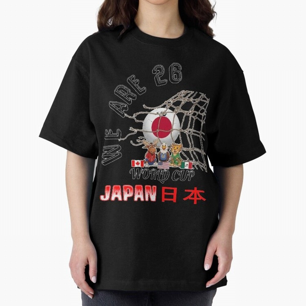 World cup 26 - Japan Oversized T-Shirt Elevate the FIFA World Cup 2026 Group Stage Journey through Neymar, Haaland and Cristiano Ronaldo Highlights, Germany Pride, Football History, Final Match Energy, Crowd Noise and Once in a Lifetime Moments;