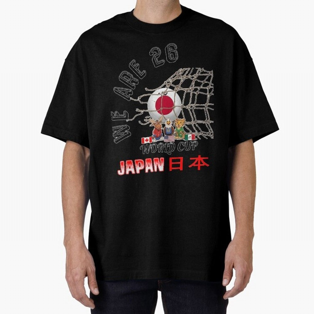World cup 26 - Japan Oversized T-Shirt Elevate the FIFA World Cup 2026 Group Stage Journey through Neymar, Haaland and Cristiano Ronaldo Highlights, Germany Pride, Football History, Final Match Energy, Crowd Noise and Once in a Lifetime Moments;