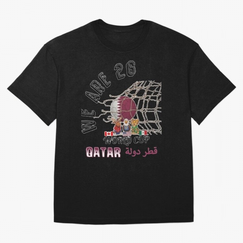 World cup 26 - Qatar Oversized T-Shirt Make Game Day About FIFA World Cup 2026 Group Stage Spirit, with Argentina, France and Brazil, CR7 and Messi, Worldwide Fan Energy, Dramatic Goals, Stadium Lights and Championship Celebrations; Ideal for