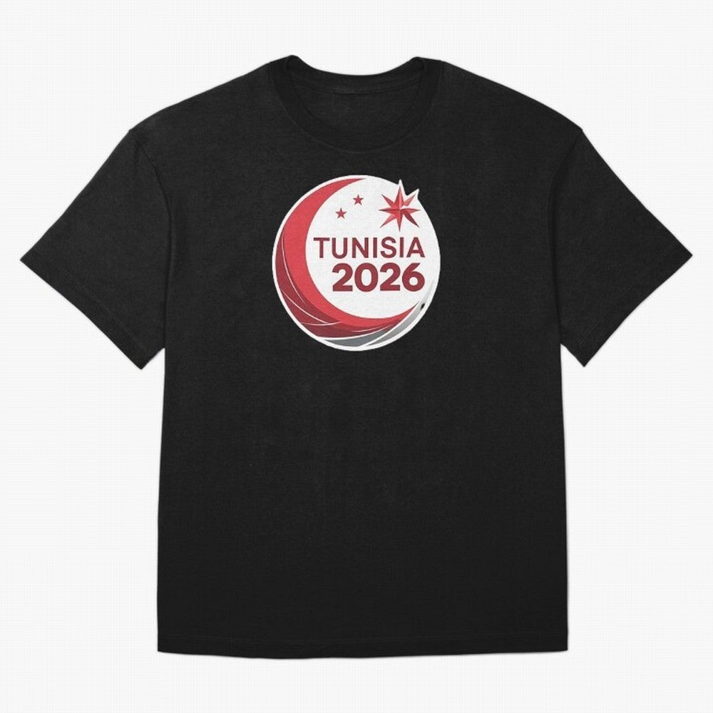 Tunisia 2026 Oversized T-Shirt Show Match Day Excitement for Global Football Passion for FIFA World Cup 2026 Group Stage, Capturing Haaland and Mbappe, Argentina, France and Brazil, Vintage Soccer Flavor, Modern Football Stars, National Flags and