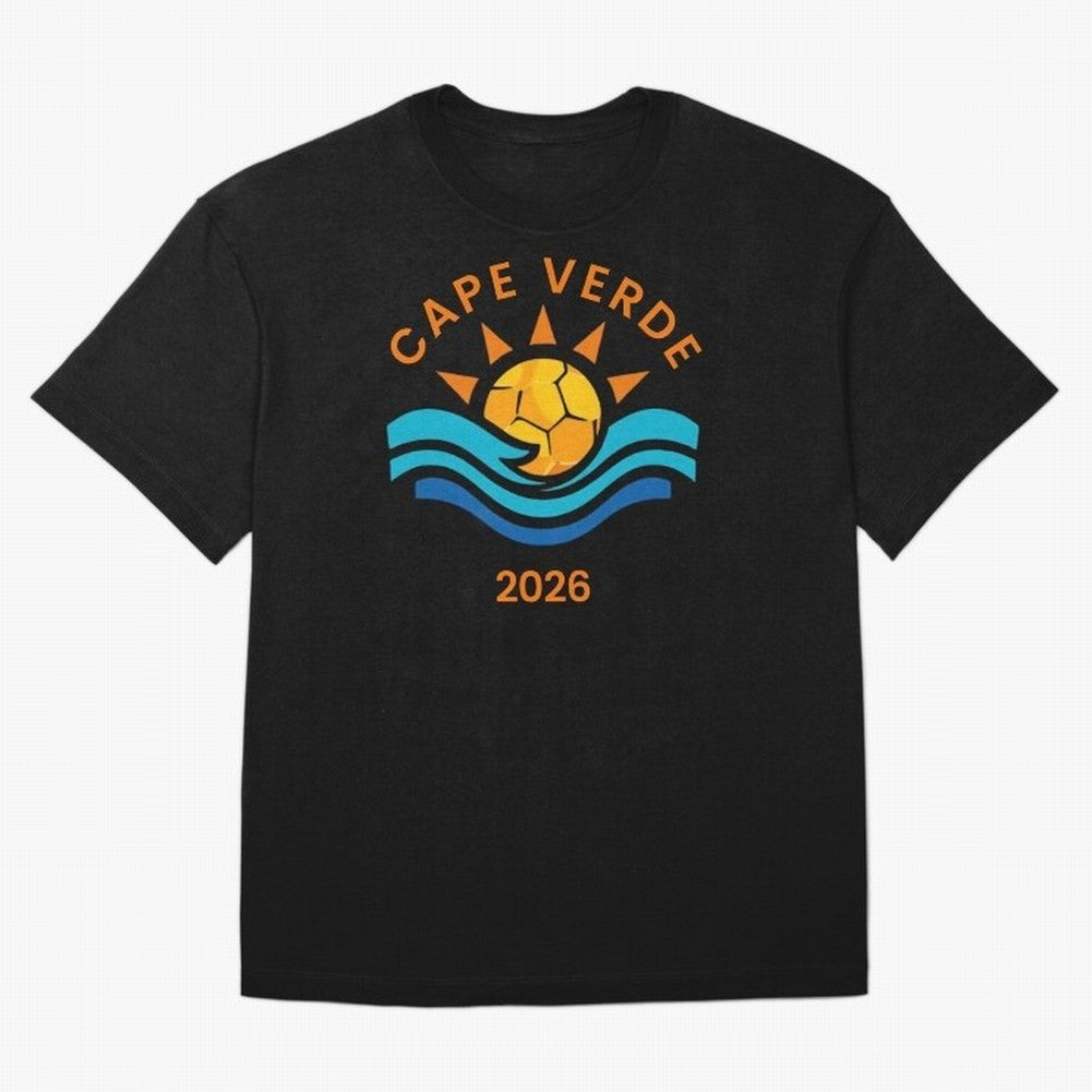 Cape Verde 2026 Oversized T-Shirt Celebrate Fan Culture around Global Football Passion for FIFA World Cup 2026 USA Canada Mexico, Filled with Mbappe, Argentina and Brazil, Fan Favorite Moments, National Team Passion, Big Match Drama and Soccer