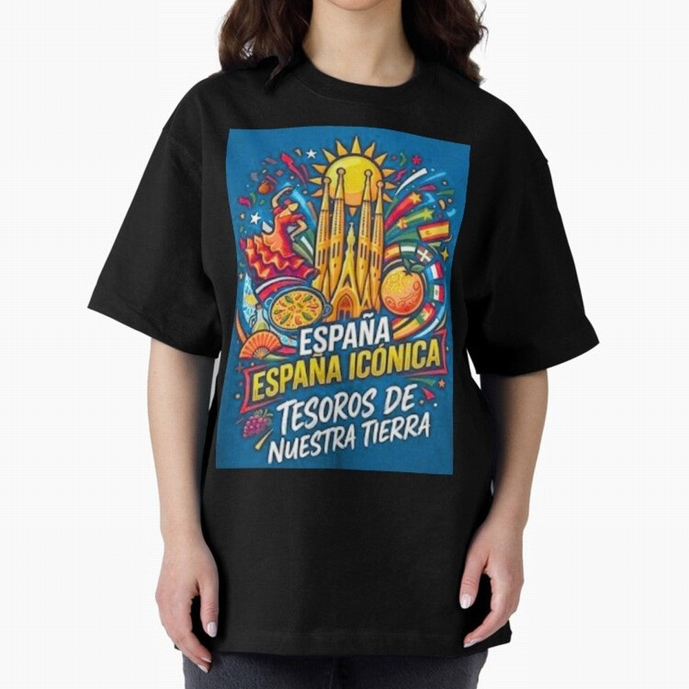 Spain Oversized T-Shirt Celebrate the Next Chapter of FIFA World Cup 2026 for Fans of CR7 and England, Bringing Supporter Pride, Iconic Celebrations, Legendary Names and Global Match Day Energy; Great for Supporters Who Love Legendary Players,