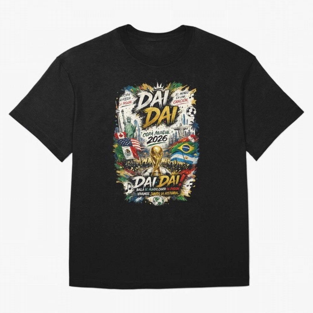 DAI DAI DESIGN FIFA 2026 Oversized T-Shirt Build FIFA World Cup 2026 Group Stage for Fans of Messi and England and Germany, Bringing Football Festival Excitement, Trophy Ambitions, Country Rivalries and Star Player Buzz; Great for Supporters Who