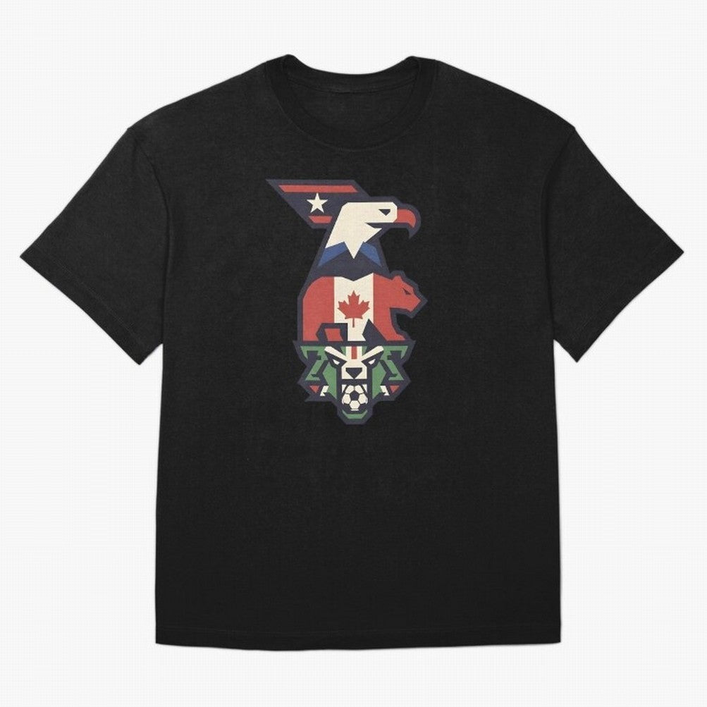 USA Canada Mexico World Cup 2026 Host Nations Oversized T-Shirt Celebrate the Magic of Global Football Passion for FIFA World Cup 2026, Filled with Messi, CR7 and Mbappe, France and Portugal, Retro Football Energy, Iconic Rivalries, Trophy Chase