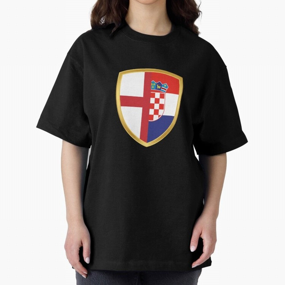 FIFA World Cup - England v Croatia Oversized T-Shirt Refresh Match Day Hype around FIFA World Cup 2026 USA Canada Mexico, Messi, Spain and Netherlands, Football Festival Excitement, Trophy Ambitions, Country Rivalries and Star Player Buzz; Made for