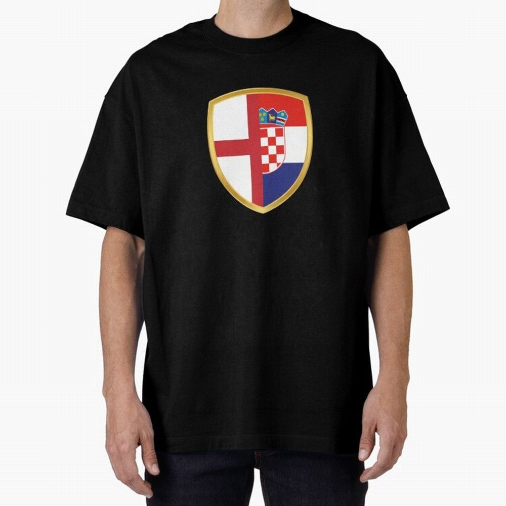 FIFA World Cup - England v Croatia Oversized T-Shirt Refresh Match Day Hype around FIFA World Cup 2026 USA Canada Mexico, Messi, Spain and Netherlands, Football Festival Excitement, Trophy Ambitions, Country Rivalries and Star Player Buzz; Made for