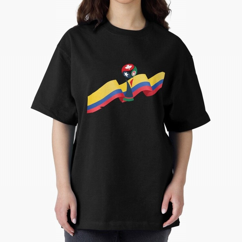 World Cup 2026 Team Colombia Oversized T-Shirt Stand Out with Spirit from Global Football Passion for FIFA World Cup 2026 USA Canada Mexico, Capturing Mbappe and Neymar, France and Portugal, Game Day Rituals, Football Legends, Country Pride and the