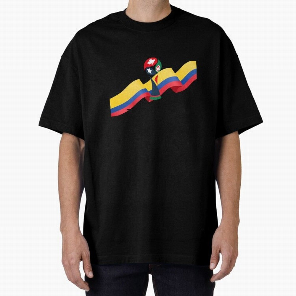 World Cup 2026 Team Colombia Oversized T-Shirt Stand Out with Spirit from Global Football Passion for FIFA World Cup 2026 USA Canada Mexico, Capturing Mbappe and Neymar, France and Portugal, Game Day Rituals, Football Legends, Country Pride and the