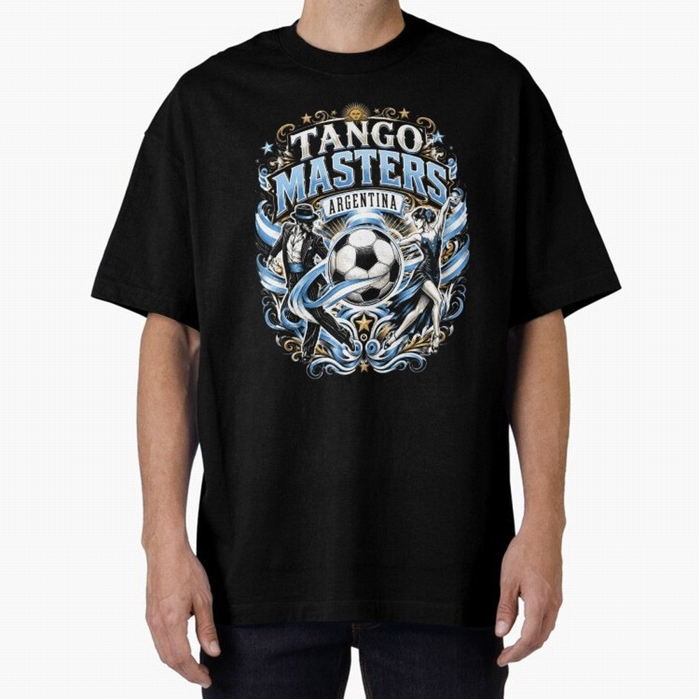 Tango Masters Argentina World Cup 2026 Oversized T-Shirt Celebrate the Magic of FIFA World Cup 2026 USA Canada Mexico Centered on Messi, France Energy, Match Day Excitement, Supporter Culture, Golden Goals and Global Football Passion; Perfect for