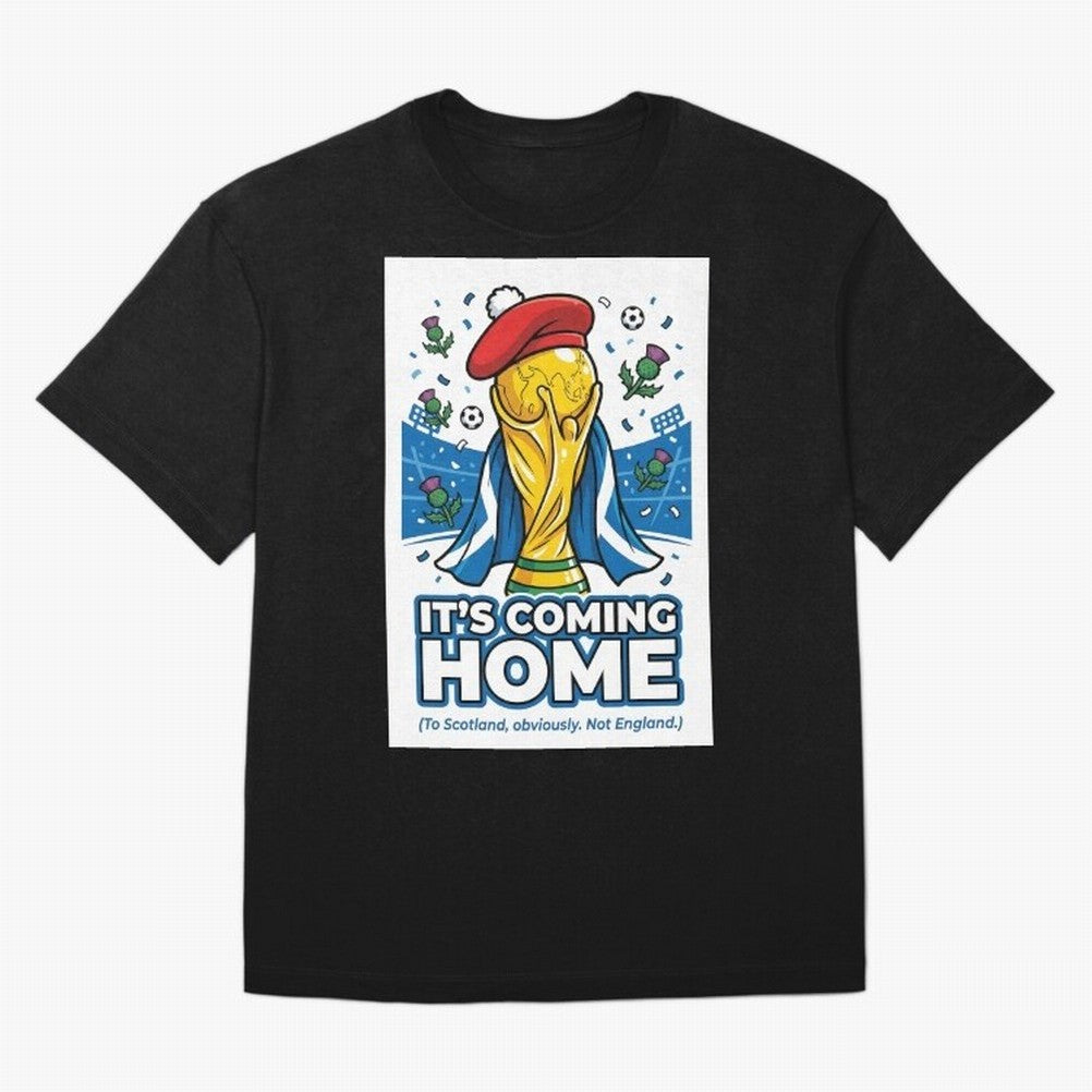It's Coming Home Oversized T-Shirt Join the Countdown to the FIFA World Cup 2026 Journey through Mbappe and Neymar Highlights, France and Portugal Pride, Sports Nostalgia, International Competition, Famous Players and Unforgettable Victories;