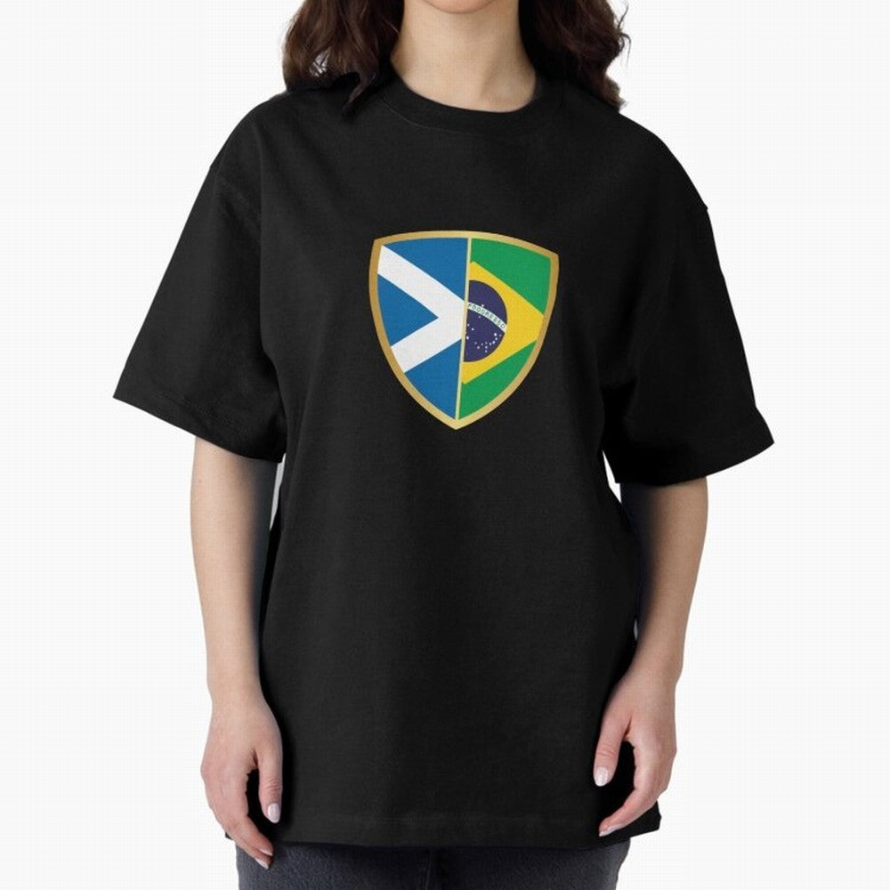 FIFA World Cup -Scotland v Brazil Oversized T-Shirt Discover Global Football Passion for FIFA World Cup 2026 Group Stage, Built around Haaland and Mbappe, England and Germany, Sports Nostalgia, International Competition, Famous Players and