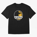 Golden Green Kangaroo Emblem Go Australia 2026 Supporter Design T-Shirt_83662099 Oversized T-Shirt Follow the Road to FIFA World Cup 2026 Group Stage Spirit, Built around France, Messi, Neymar and Mbappe, Championship Spirit, Famous Goals, Roaring