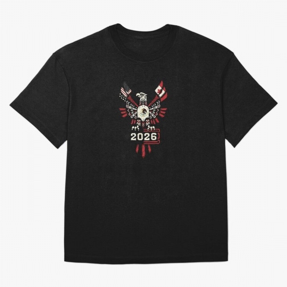 Rise of the North Eagle - Soccer Team Spirit 2026 T-Shirt_82784061 Oversized T-Shirt Represent the FIFA World Cup 2026 Group Stage Journey through Haaland Highlights, Argentina Pride, Vintage Soccer Flavor, Modern Football Stars, National Flags and