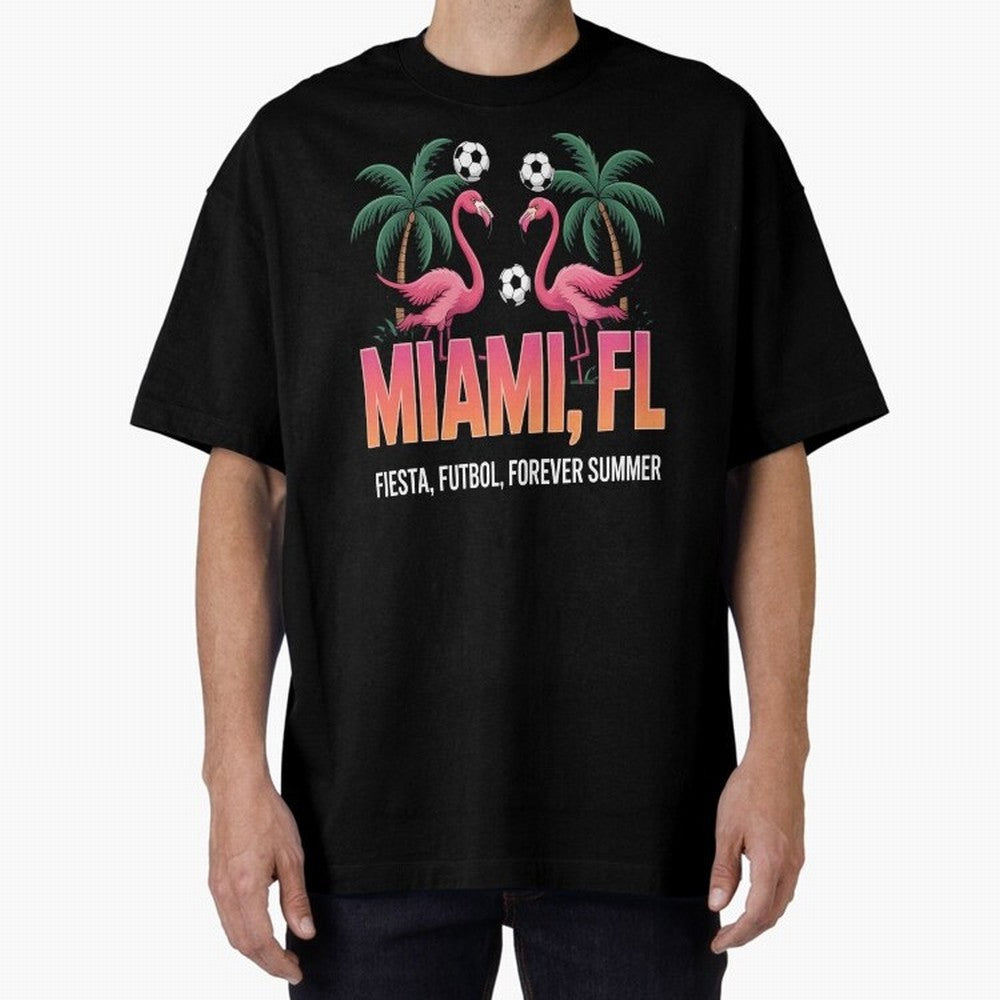 2026 soccer city - Miami FL - canada soccer - mexico soccer - north america soccer - 2026 soccer - world football 2026 - funny soccer shirt - patriotic soccer - sarcastic soccer Oversized T-Shirt Honor the Football Icons of Match Day Hype around